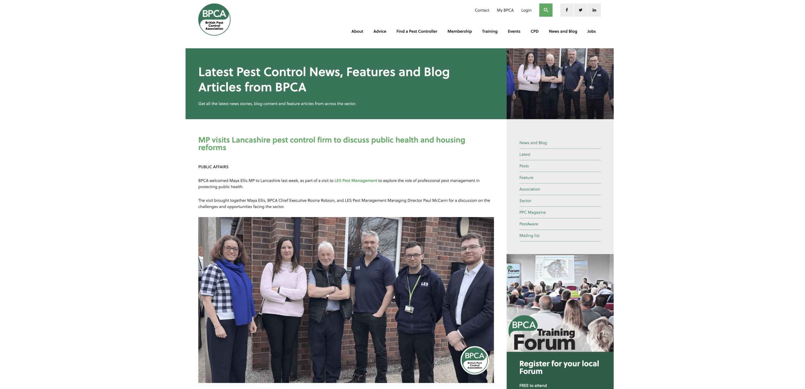 LES Pest Management on BPCA